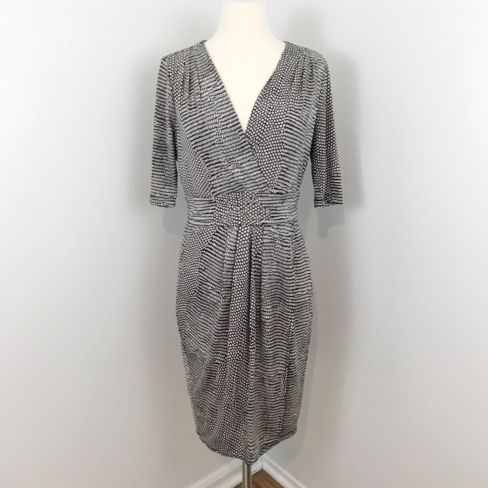 BCBGMaxAzria Pearl Faux Wrap Dress - Like New